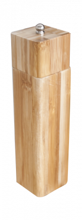Rasnite si dozatoare condimente - RAKI Rasnita din bambus pentru piper, 5x5xh15,5cm