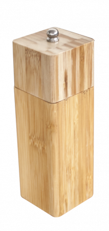 Rasnite si dozatoare condimente - RAKI Rasnita din bambus pentru piper, 5x5xh20cm