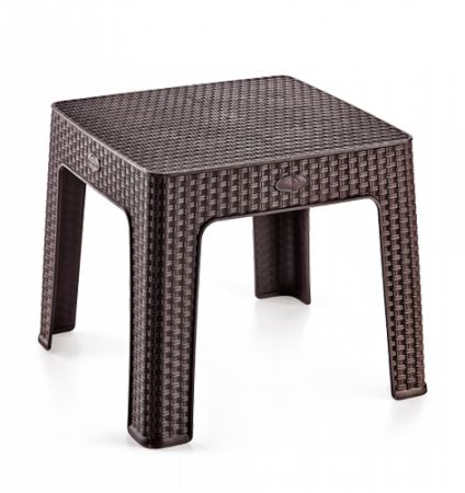 Mobilier HoReCa - RAKI RATAN Masa pentru sezlong, plastic tip ratan 44x44xh41cm maro