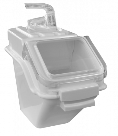 Depozitare, suporturi si accesorii - RAKI Recipient depozitare ingrediente cu capac si cupa, 24l, 30x59xh44cm, plastic, alb