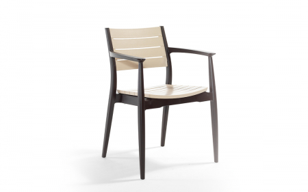 Scaune si fotolii - RAKI REGNUM Scaun maro x cappuccino 58x54xh82cm din polipropilena cu fibra de sticla