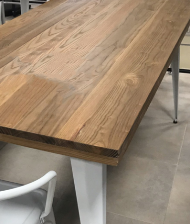 RAKI RETRO Masa bar dreptunghiulara 160x80xh75cm lemn/metal WHITE [1]