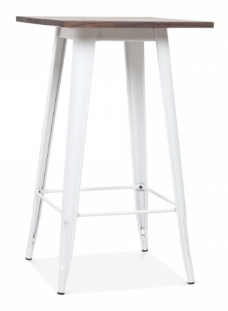 Produse - RAKI RETRO Masa bar inalta patrata 60x60xh105cm lemn/metal WHITE