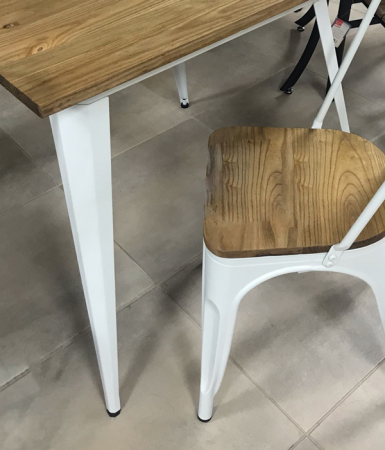 RAKI RETRO Masa bar patrata 80x80xh75cm lemn/metal WHITE [1]