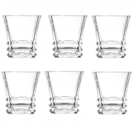 Old School - RAKI ROCK Set 6 pahare whisky, 250ml, D9xh9cm, din sticla