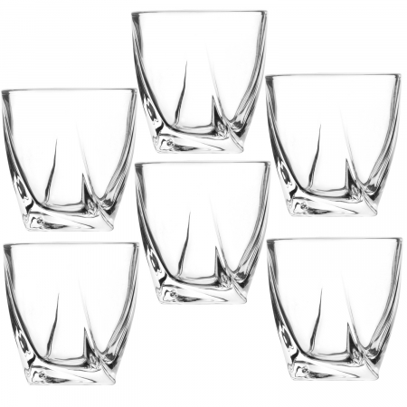 Old School - RAKI ROCK Set 6 pahare whisky, 284ml, D9,5xh9,3cm, din sticla
