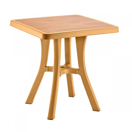 RAKI ROYAL Masa gradina patrata plastic, 70x70xh73cm, maro tec [1]