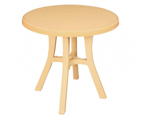 RAKI ROYAL Masa gradina plastic, D80xh73cm, bej, rotunda [1]