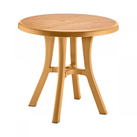 Produse - RAKI ROYAL Masa gradina plastic, D80xh73cm, bej, rotunda