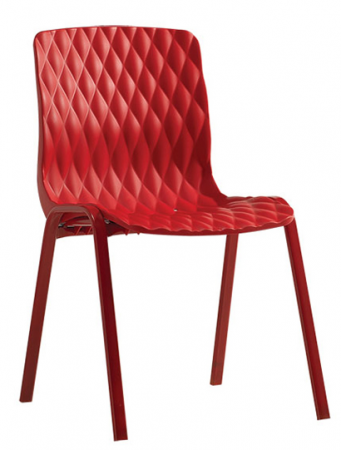 Scaune si fotolii - RAKI ROYAL Scaun gradina din polipropilena cu fibra de sticla culoare rosie 50x52xh83cm