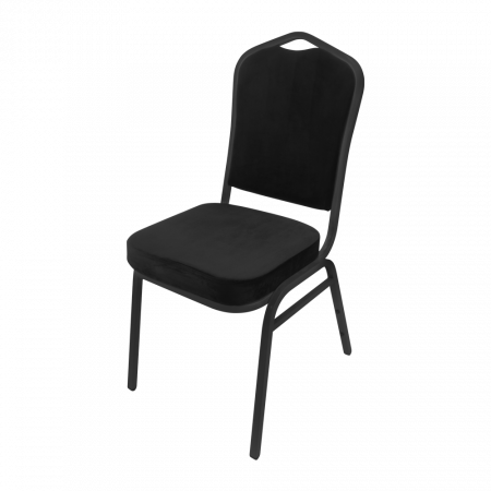 Produse - RAKI Scaun evenimente/catering negru, tapitat, cadru metalic, 44x49xh93cm