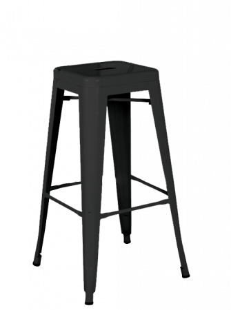 Produse - RAKI Scaun metalic bar negru 43x43x76cm