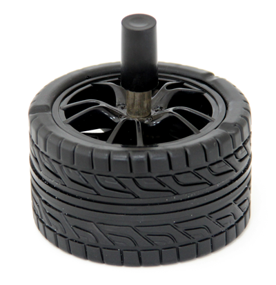 Produse - RAKI Scrumiera antivant in forma de roata D9,5xh9,5cm, inox/cauciuc