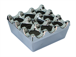 Scrumiere - RAKI Scrumiera antivant metalica patrat, finisaj crom