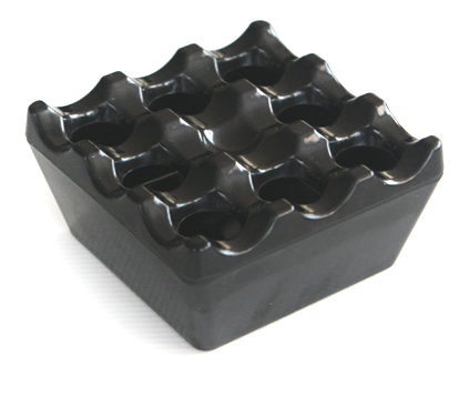 Scrumiere - RAKI Scrumiera antivant patrata 9x9xh4,5cm melamina neagra