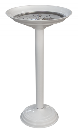Cosuri de gunoi - RAKI Scrumiera exterioara stationara alba 32xh61cm