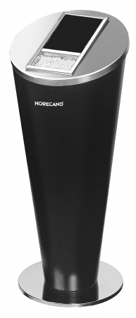 Cosuri de gunoi - RAKI Scrumiera exterioara stationara, neagra 30,5xh72cm