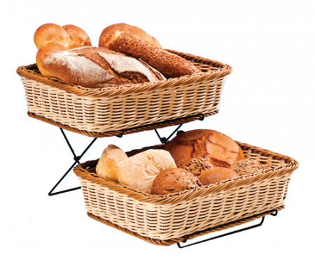 Produse - RAKI Set 2 cosuri paine 36x27xh9 cu suport metalic 45x36xh30 