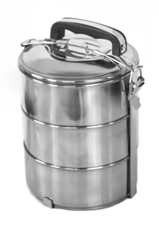 Produse - RAKI Set 3 caserole termice din inox, suprapozabile, 1,2lt, 16xh6,5cm