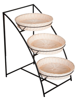 Display-uri si suporturi - RAKI Set 3 cosuri patiserie D37xh7,5cm cu suport metalic