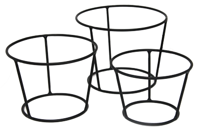 Display-uri si suporturi - RAKI Set 3 standuri expunere bufet metalice conus, 12x13xh17,7cm/15x16xh20,2cm/17,7x17,8xh22,6cm