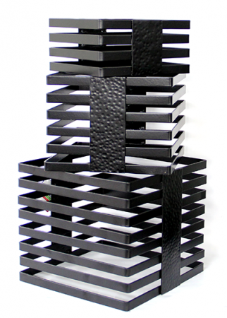 Display-uri si suporturi - RAKI Set 3 standuri metalice expunere platouri, 15,5x15,5xh7,5cm, 17,5x17,5xh12,5cm, 20,5x20,5xh17,5cm