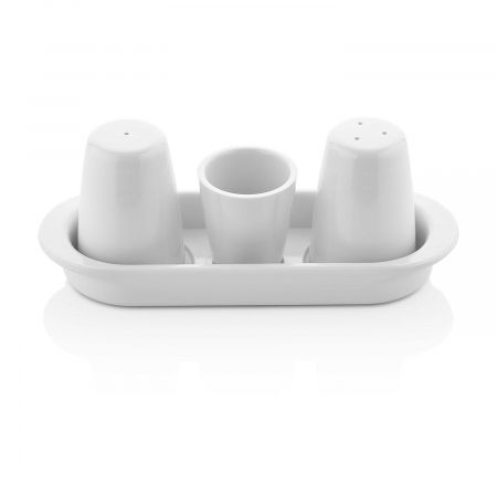 Servirea mesei - RAKI Set 4 piese solnita, pipernita, suport scobitori cu suport, 20x7xh7,7cm