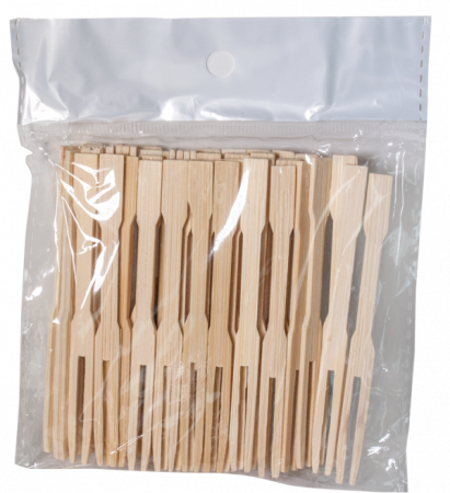Servirea mesei - RAKI Set 50 buc. furculite bambus 8,5cm