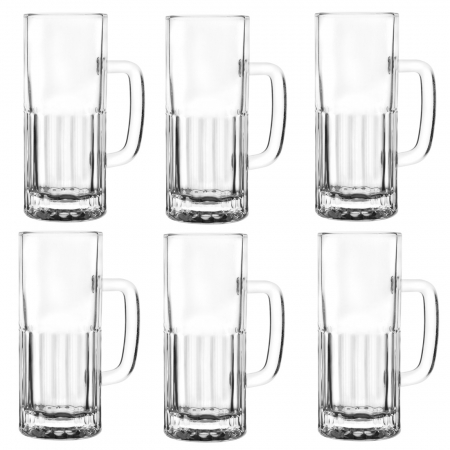 Old School - RAKI Set 6 halbe bere, 600ml, D8,2xh20cm, sticla