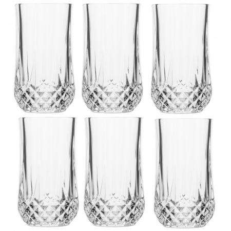 Old School - RAKI Set 6 pahare universale long drink, 310ml, D7,4xh13,2cm, din sticla