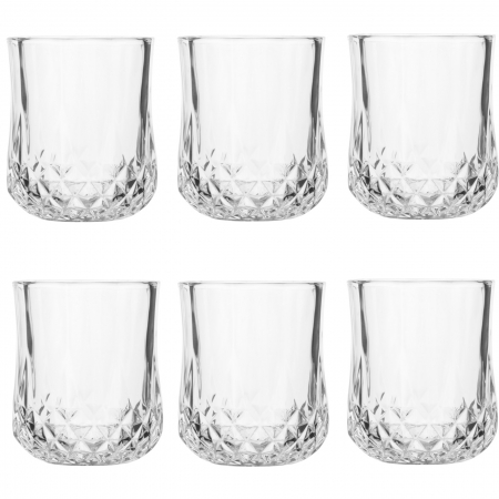 Old School - RAKI Set 6 pahare whiskey, 200ml, D7xh8,8cm, din sticla