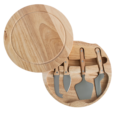 Cutite si accesorii - RAKI Set cutite branzeturi cu tocator rotund