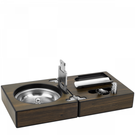 Produse - RAKI Set scrumiera trabucuri pliabila cu cutter si puncher, 12x12xh7cm