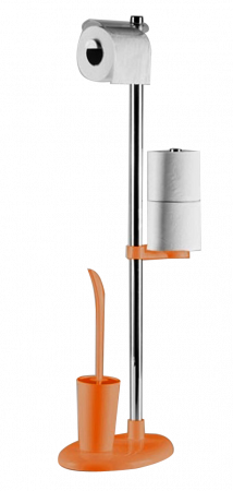 Produse - RAKI Set suport hartie igienica cu perie WC orange 27x19xh75cm
