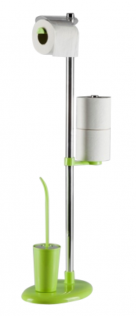 Produse - RAKI Set suport hartie igienica cu perie WC verde 27x19xh75cm