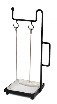 Display-uri si suporturi - RAKI Set suport metalic cu 2 ace frigarui si tava inox 15x15cm