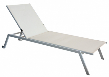 Sezlonguri - RAKI Sezlong metalic cu roti 197,5x70xh34,5cm reglabil 4 pozitii bej