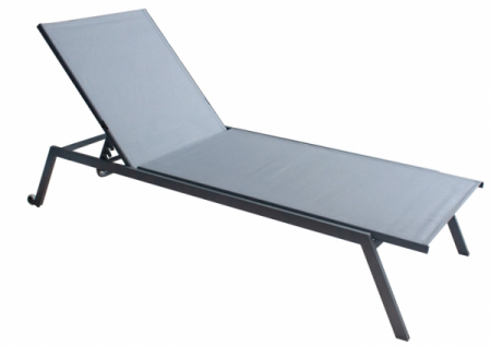 Sezlonguri - RAKI Sezlong metalic cu roti 197,5x70xh34,5cm reglabil 4 pozitii gri