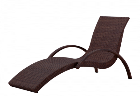 Sezlonguri - RAKI Sezlong ratan sintetic cadru aluminiu 184x53cm culoare cafea