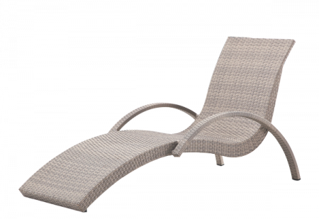 Sezlonguri - RAKI Sezlong ratan sintetic cadru aluminiu 184x53cm culoare gri