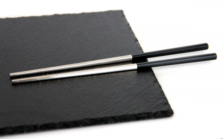 RAKI SHIBUI Betisoare japoneze, set de 2 bete, chopsticks, negru/argintiu [1]