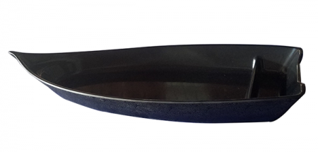Servirea mesei - RAKI SHIBUI Farfurie pentru sushi, tip barca, 26,5x11,8xh4,2cm, melamina, neagra