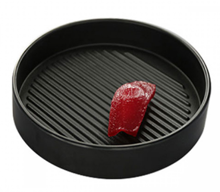 Servirea mesei - RAKI SHIBUI Farfurie rotunda pentru sushi, D22xh3,7cm, melamina, neagra