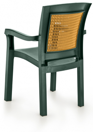 RAKI SIDE Scaun cu brate gradina, terasa, plastic, verde, 56x51xh90cm [2]