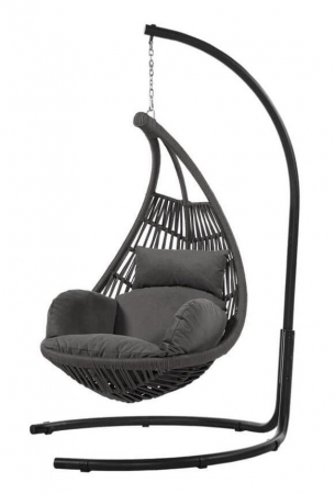 Produse - RAKI SIENA Scaun suspendat pentru gradina, antracit, cadru metalic, tesatura rezistenta
