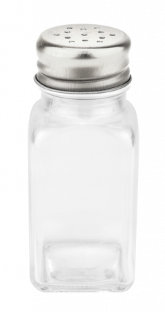 Servirea mesei - RAKI Solnita patrata din sticla, 90ml, cu capac metalic argintiu