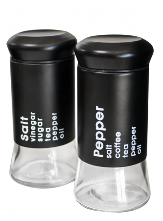 Servirea mesei - RAKI Solnita si pipernita cu capac negru 150ml fiecare