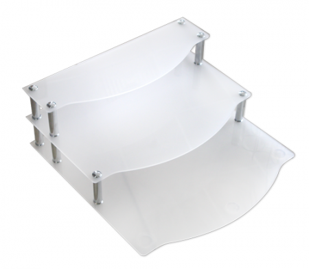 Display-uri si suporturi - RAKI Stand acrilic cu 3 niveluri, 59x60xh22cm