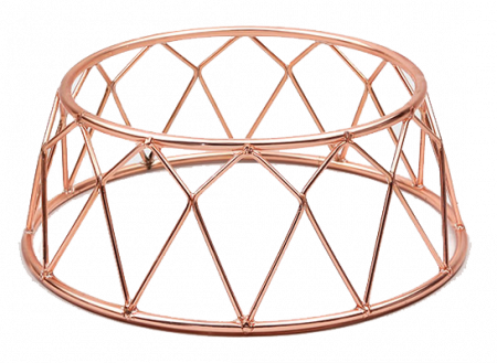 Display-uri si suporturi - RAKI Stand expunere metalic 3D non alunecare, 25x21,2xh10cm, finisaj cupru