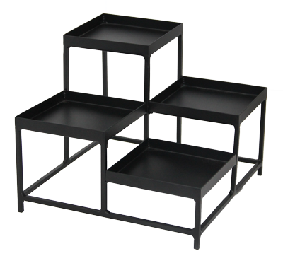 Display-uri si suporturi - RAKI Stand metalic bufet pentru 4 boluri, 24,5x20,35cm, negru